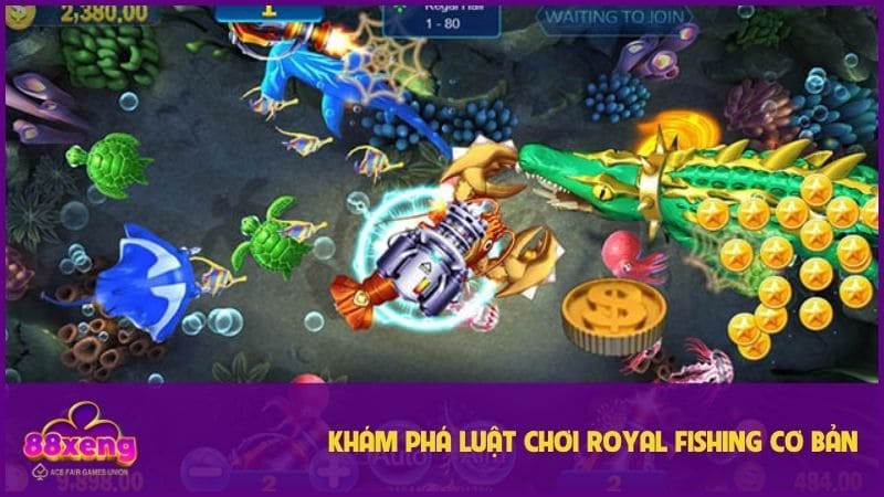 Luật chơi Royal Fishing không quá khó để nắm bắt