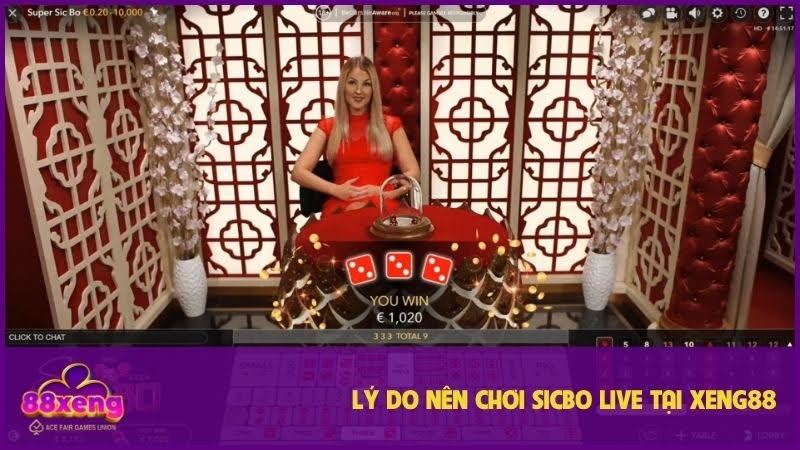 Nhiều ưu điểm khi lựa chọn game Sicbo tại XENG88