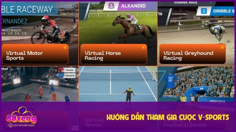 Các bước tham gia chơi V-Sports tại cổng game